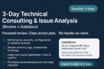 3‑Day Technical Consulting & Issue Analysis (Review + Guidance)